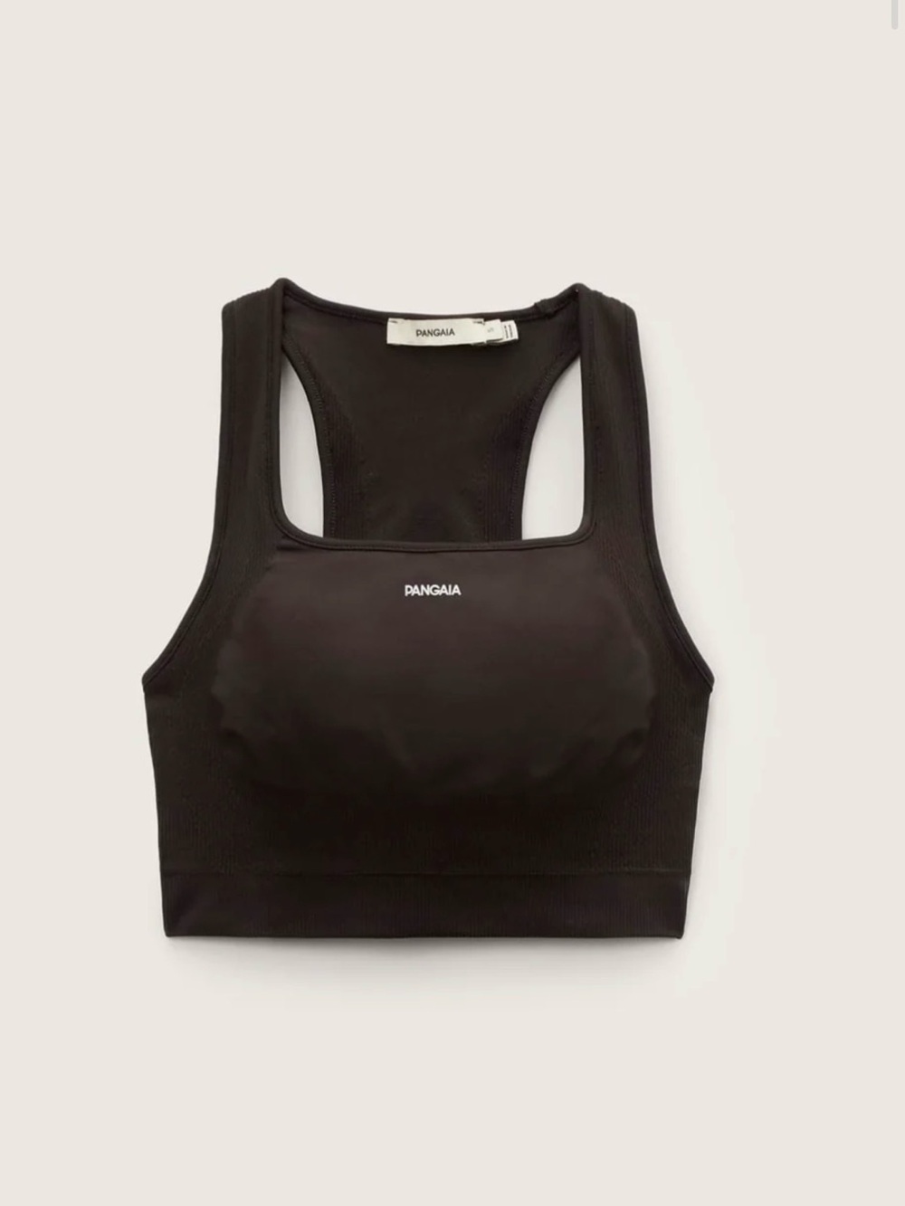 Pangaia Black Seamless Sports Bra